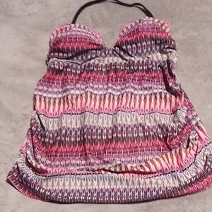 Maternity Multicolor Patterned Bathing Suit Top